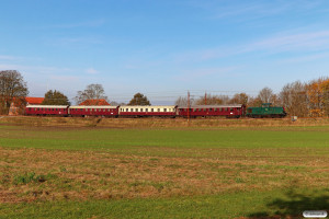 DSB MT 152+CLL 1476+BU 3703+AX 393+CLE 1678 som VP 231007 Bm-Vn. Km 17,0 Lk (Vejen-Brørup) 02.11.2024.